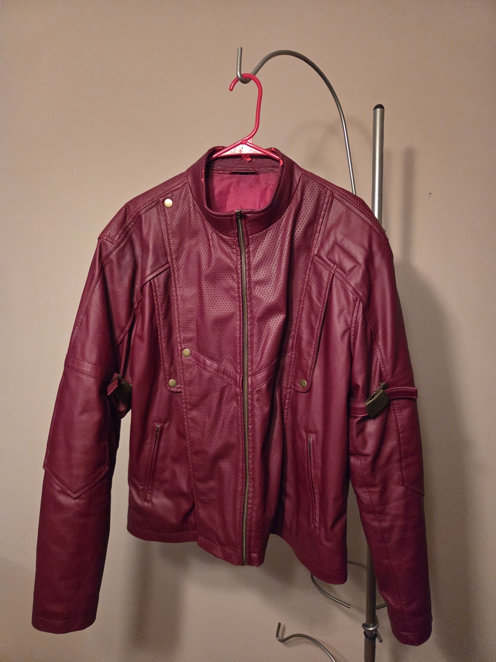 Mens Faux Leather Star Lord Cosplay Jacket